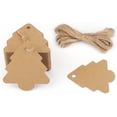 thumbnail image 1 of Christmas Tree Gift Tags,Gift Wrap Tags,100 Pcs Kraft Paper Gift Tag with String,Blank Craft Gift Tag with Natural Jute Twine String, 1 of 6