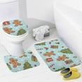 thumbnail image 1 of Christmas Tree Gingerbread Man Bathroom Rugs Set Candy Cane Toilet Mat Set 3 Piece Absorbent Washable Toilet Cover U Shaped Toilet Mat for Bathroom Decor Accessories 20"x32", 1 of 8