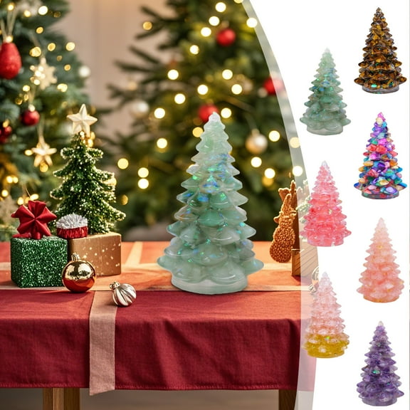 Christmas Tree Glass Christmas Tree Figurine Crystal Christmas Tree Decoration Acrylic Tabletop Christmas Tree Decor For Christmas Holiday Office Home Decoration Gift for Women
