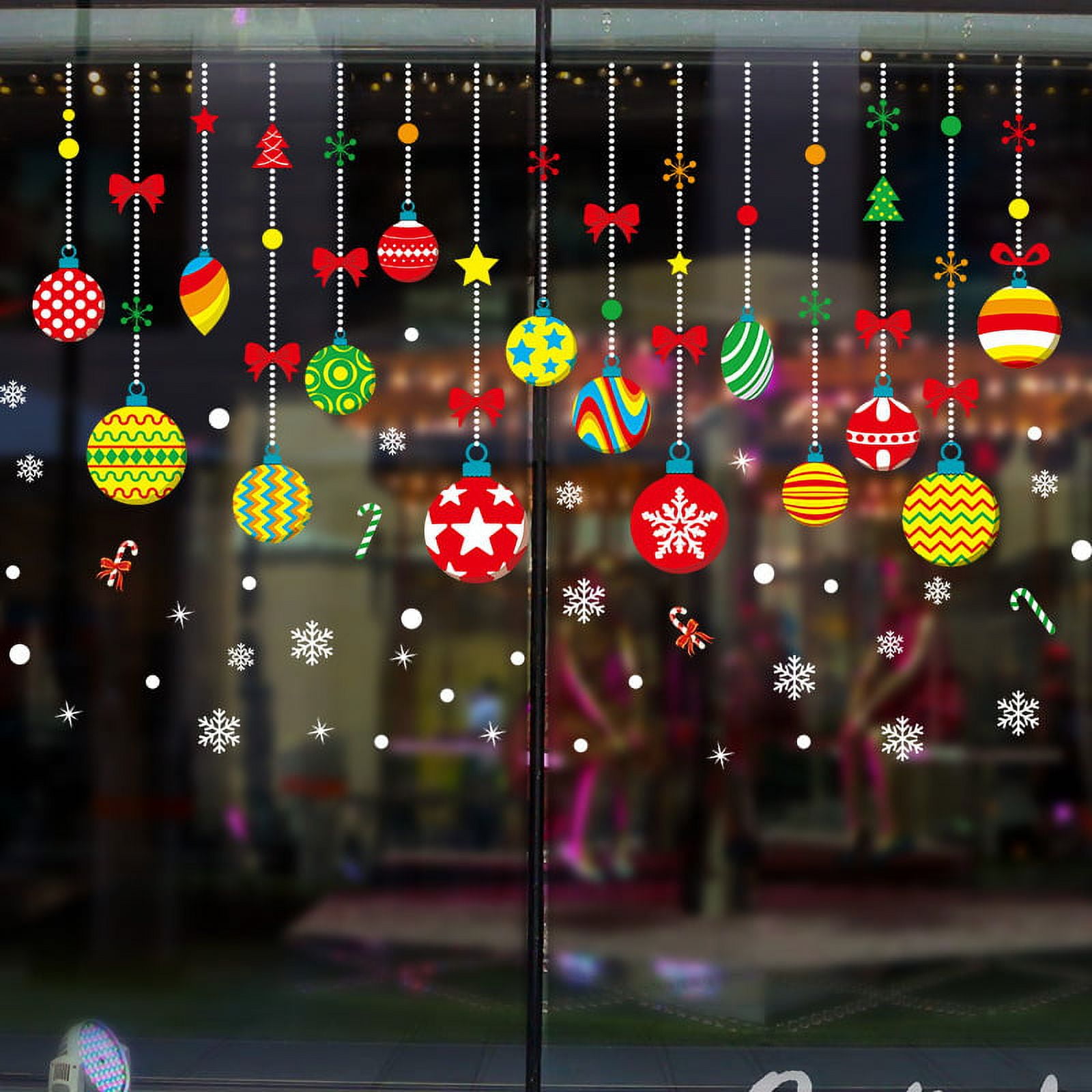 Christmas Tree Glass Stickers for Wall And Window Glass Festive Party