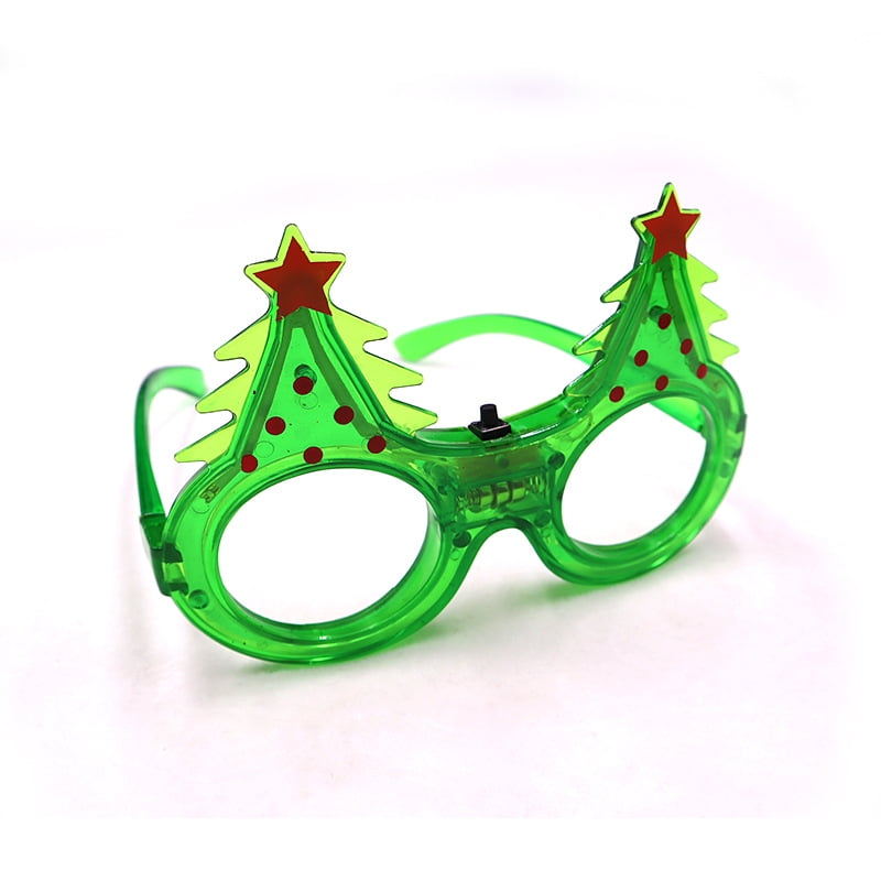 Christmas Tree Glasses Light Up Flashing Sunglasses Christmas Dress Up