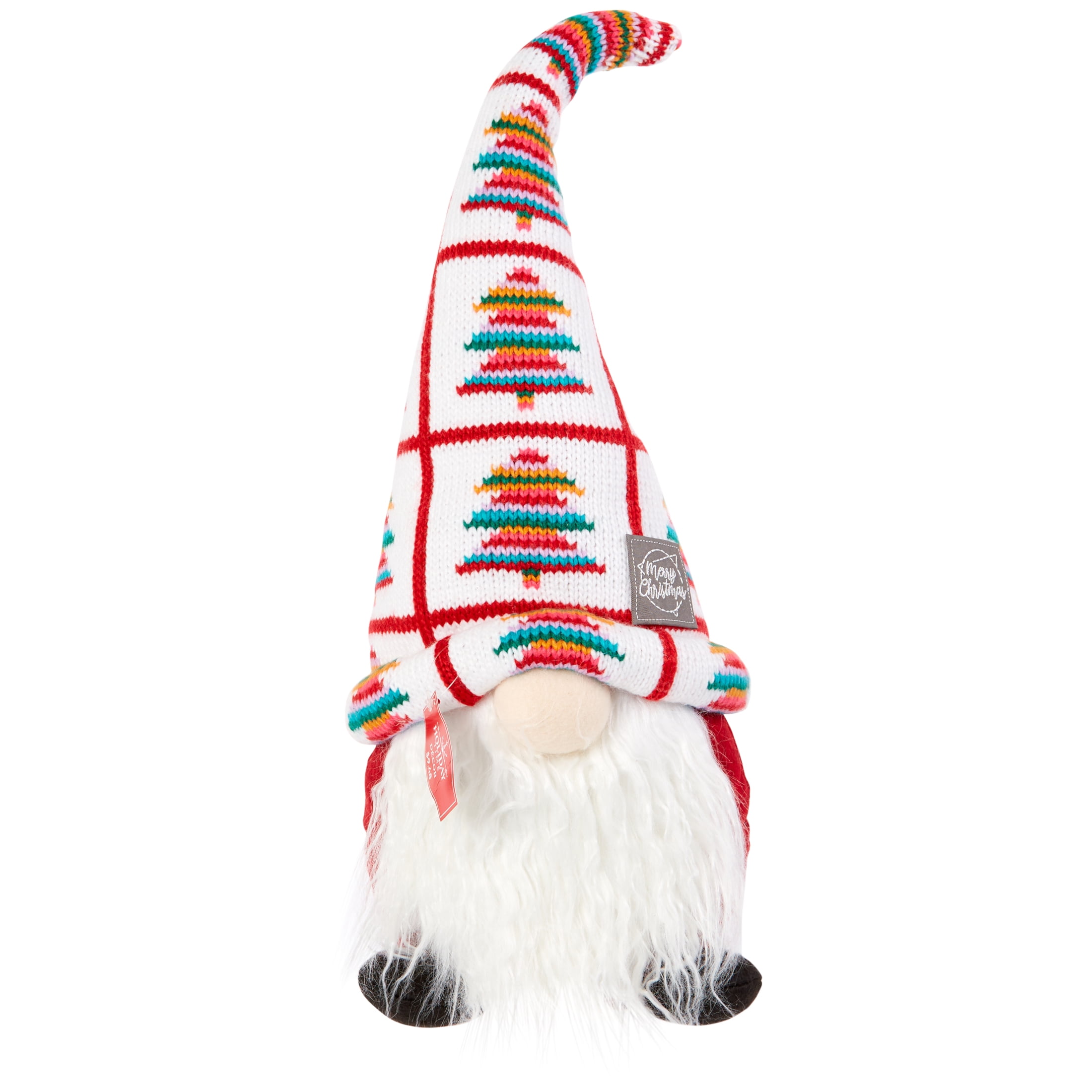 Christmas Tree Gnome Tabletop Decor, 18 in, White, by Holiday Time