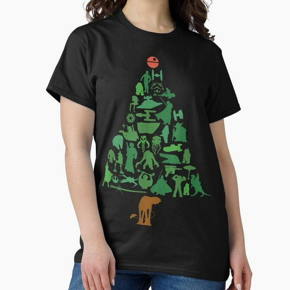 Christmas Tree Green Simple Festive Holiday Design Art For Xmas G15815 Unisex T-Shirt, Up to Size 5XL