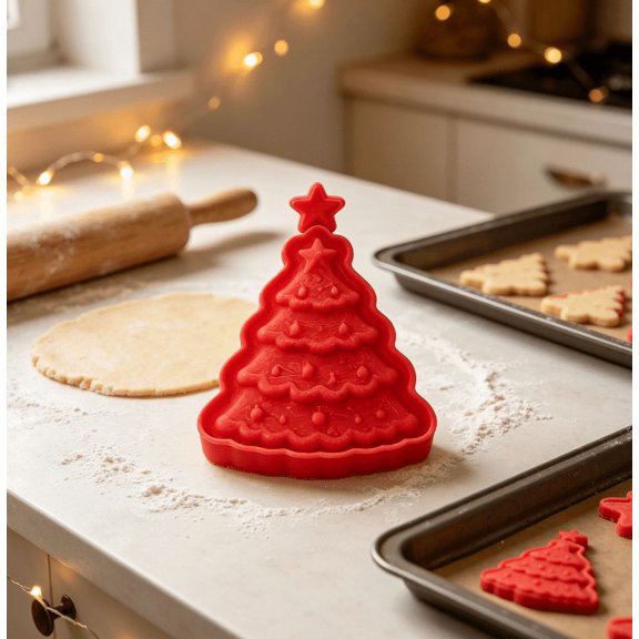 Christmas Tree Hand Pie Press Mold, Reusable Embossed Pastry Shaper, Practical Holiday Baking Tool for Christmas Parties and Family Holiday Baking Sessions