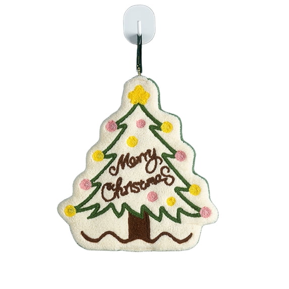 Christmas Tree Hand Towel - Funny Christmas Bathroom Decor -Merry Christmas Design - Soft Plush Xmas Towels Multi-Purpose Hand & Dish Towels for Kitchen & Bath