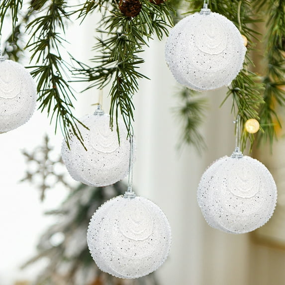 Christmas Tree Hanging Balls 8cm Powder Coated Christmas Baubles Small Christmas Ornaments Decoration for Home
