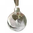 thumbnail image 1 of Christmas Tree Hanging DecorFeather Heart-shaped Memorial Ornament Festival Xmas Tree Pendant with Dad Mom Letters Printed, 1 of 5