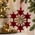 thumbnail image 1 of Christmas Tree Hanging Ornaments, PVC Holiday Decorations with Pre-Attached Hanging Loop for Tree, Door Knobs, Mantel, Wall Hooks, Indoor Festive Display, 1 of 7