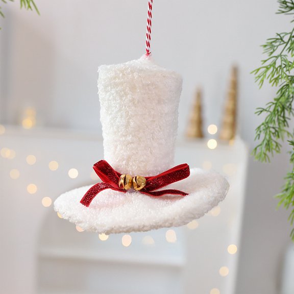 Christmas Tree Hanging Top Hat Decoration, Personalized Holiday Pendant for Indoor Outdoor, New Year Gift for Girl Boy