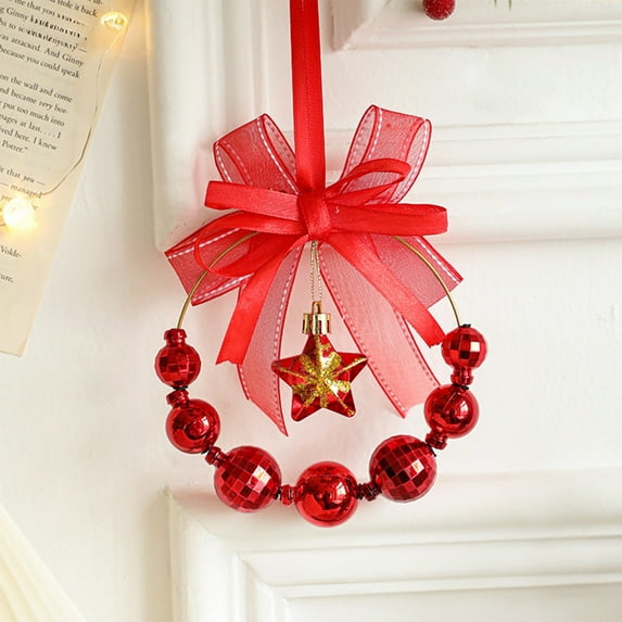 Christmas Tree Hangings Skegnu Car Wreath Hanging Christmas Balls Bow Door Hanging Christmas Tree Ambience Decoration Scene Arrangement Chritmas Decor