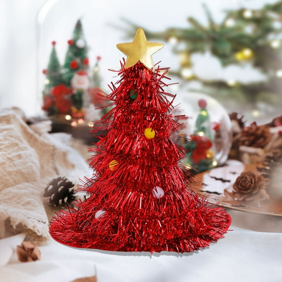 Christmas Tree Hat under $5! Yannianjz Christmas Tree Hat, Festive Holiday Headwear for Parties, Knit Santa Hat with Christmas Decor, Fun Xmas Party Prop for AdultsKids, Christmas Costume Accessory