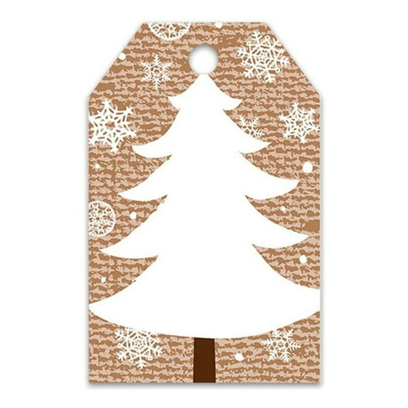 Christmas Tree Holiday Gift Tags - 3 1/2in. x 2 1/4in. - 50 Pack (PTCT)