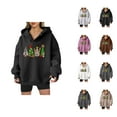 thumbnail image 1 of Christmas Tree Hoodies for Women 2025 Long Sleeve V Neck Holiday Graphic Hooded Sweatshirt Pullover Tops, 1 of 5