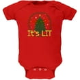 thumbnail image 1 of Christmas Tree It's Lit Soft Baby One Piece Red 0-3 M, 1 of 1