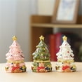 thumbnail image 1 of Christmas Tree Jewelry Box Ceramic Creative Xmas Tree Ornament Trinket Treasure Case Candy Box Organizer for Home Room Decor, 1 of 12