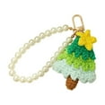 thumbnail image 1 of Christmas Tree Keychain – Handwoven Cotton Holiday Ornament with Star – Festive Pendant Gift for Kids, Adults, Bag, Tree, or Keyring, 1 of 5