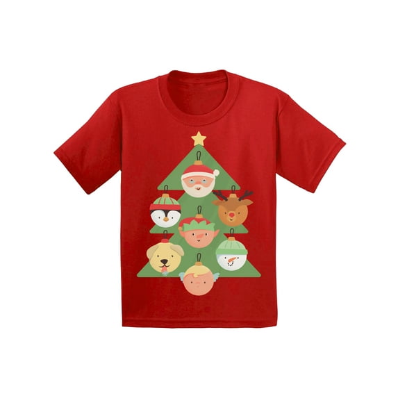 Christmas Tree Kids Shirt Funny Xmas T-Shirt for Children Girls Boys Santa Deer Animals Happy Holidays Gifts