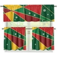 thumbnail image 1 of Christmas Tree Kitchen Curtain Valance and Tiers Set Snowflake Window Tiers Kitchen Curtain Sets with Valance,Home Collection,3 Pack, 1 of 6