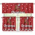 thumbnail image 1 of Christmas Tree Kitchen Curtain Valance and Tiers Set Snowflake Window Tiers Kitchen Curtain Sets with Valance,Home Collection,3 Pack, 1 of 6