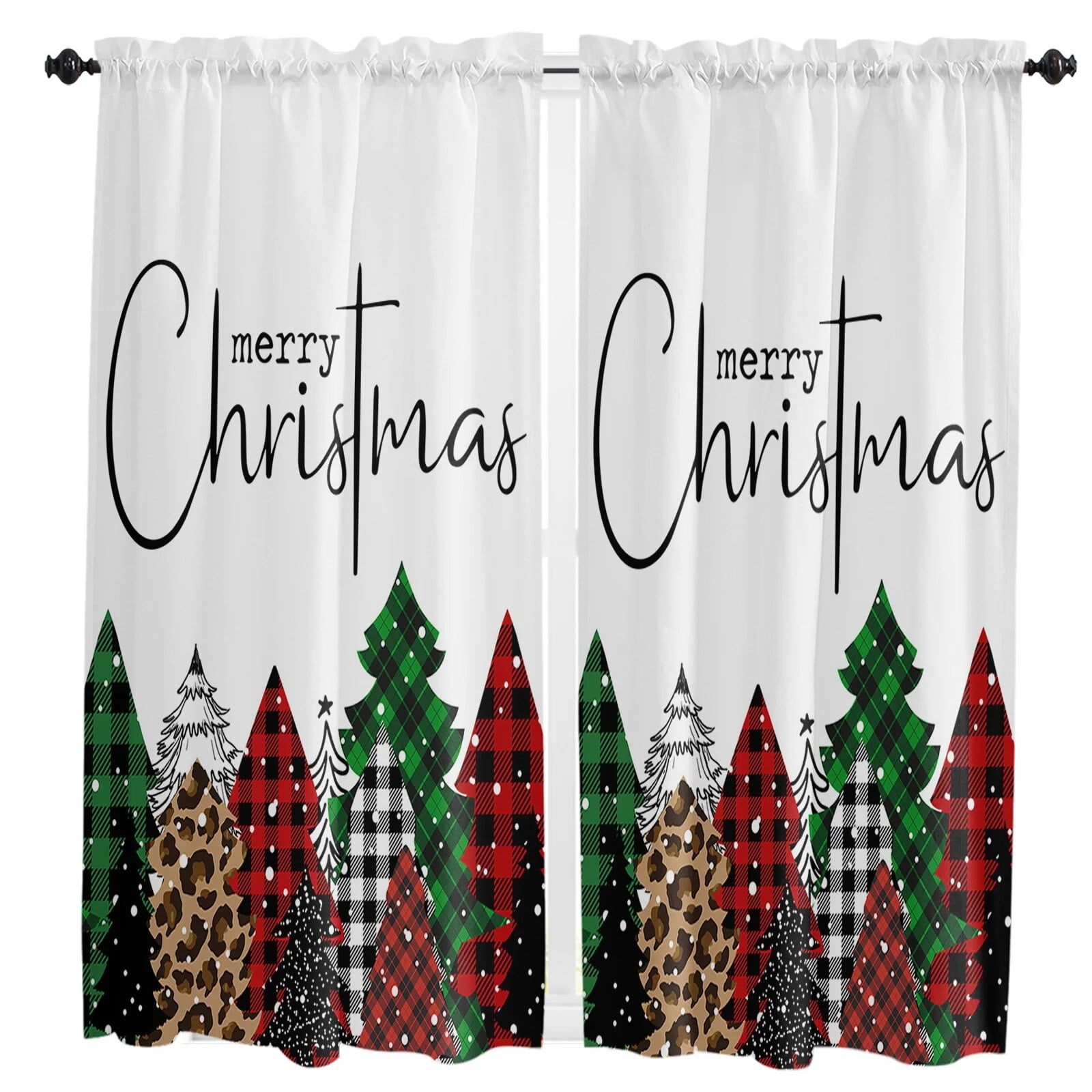 Christmas Tree Leopard Snowflake Retro Living Room The Bedroom Home