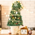 thumbnail image 1 of Christmas Tree with Lights, 20IN Tabletop Pre-lit Christmas Tree with Rich Decorations, Mini Artificial Tree Shiny Ornaments & Light String for Xmas, Green Small Lighted Tree for Home Decor, 1 of 6