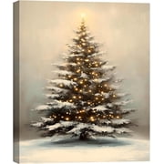 Christmas Tree with Lights, Christmas Decoration, Popular Christmas Wall Art   Vintage Christmas Canvas Prints   Rustic Winter Framed Christmas Decor for Indoor Holiday Decorations