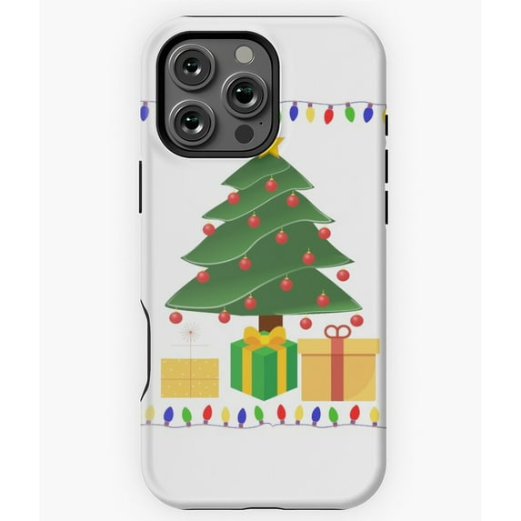 Christmas Tree Lights and Presents Phone Case for iPhone 16 15 14 13 12 11 Pro Max