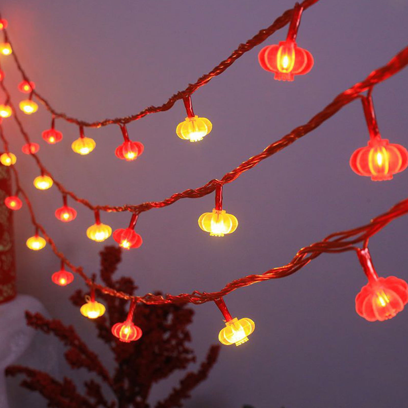 Christmas Tree Lights236.4 Inch Lantern Shaped LED String Lights with ...