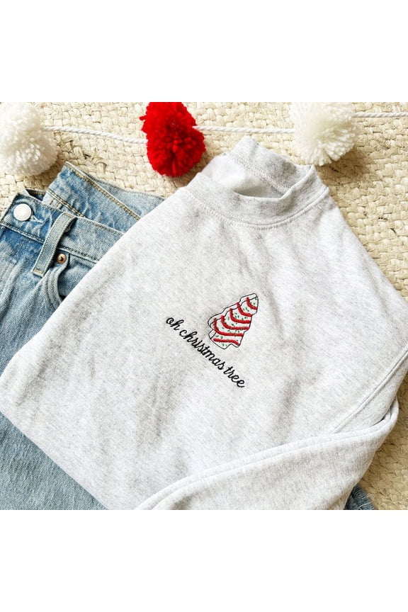 Christmas Tree Little Debbie Gemma Embroidered Sweatshirt