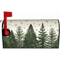 thumbnail image 1 of Christmas Tree Mailbox Cover 21" X 18" Winter Snowflake Pine Tree Magnetic Mailbox Wraps Standard Size Post Letter Box Cover for Outdoor Decoration Garden Decor, 1 of 6