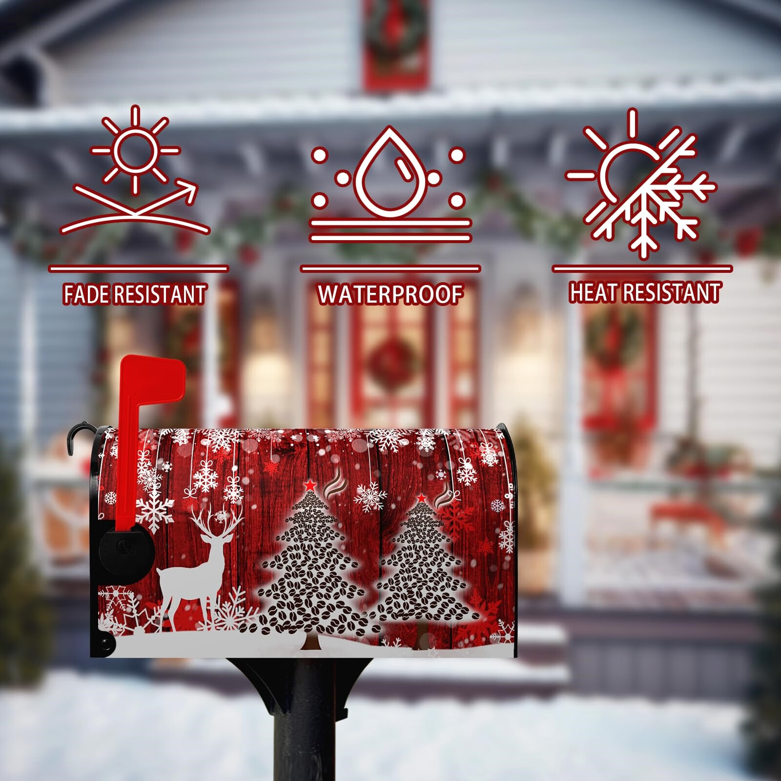 Christmas Tree Mailbox Cover Christmas Tree Pattern Holiday Decorations