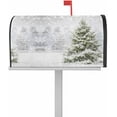 thumbnail image 1 of Christmas Tree Mailbox Covers Magnetic Standard Size 18x21 inch Winter Forest Snowing Xmas Trees Snowflakes Decorative Mail Box Wraps Post Letter Box Cover for Garden Yard Xmas Decor, 1 of 6