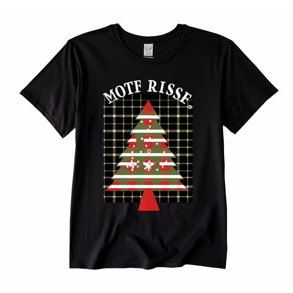Christmas Tree Men's T-shirt New Cotton Black Tee XS-5XL