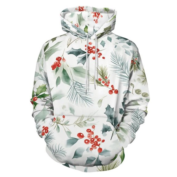 Christmas Tree Men's Women Vintage 3D Hooded Sweatshirt - All-Season Loose Fit Streetwear