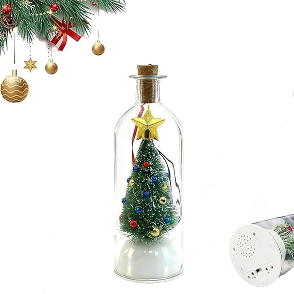 Christmas Tree Message in a Bottle Recording christmas message in a bottle Voice Recording Holiday Keepsake with Playback (1)