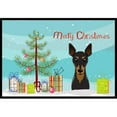 thumbnail image 1 of Christmas Tree & Min Pin Indoor or Outdoor Mat 18 x 27, 1 of 1
