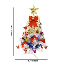 Christmas Tree Mini Artificial Tree Lights with Timer Christmas Decoration Gifts 18.81inch Mini Desktop Christmas Tree With with Warm-White LED Lights Battery Operated For Party Decorations