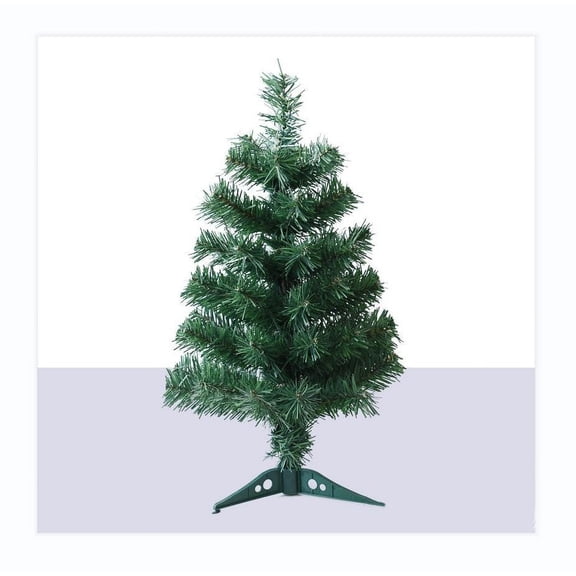Christmas Tree, Mini Xmas Pine Tree Christmas Decor, Tabletop Christmas Tree with Plastic Stand, Easy to Clean and Assemble(17.7Inch, Green)