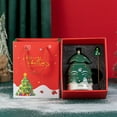 thumbnail image 1 of Christmas Tree Mug with Lid and Spoon Set, Festive Ceramic Coffee Cup with Snowman Design, Holiday Themed Drinkware for Hot Chocolate Tea, Christmas Gift for Adults Kids Men Women, 1 of 9