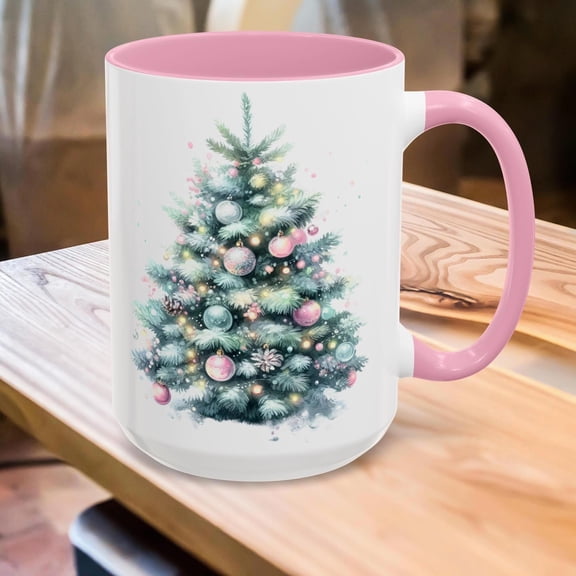 Christmas Tree Mug Winter Tree Mug Holiday Coffee Mug Aesthetic Tree Mug Pastel Christas M