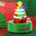 thumbnail image 1 of Christmas Tree Music Box with Rotating Snowman, 360° Spinning Holiday Decoration, Classic Christmas Songs, Plastic ABS Gift for Kids 3+ Years, Festive Home & Office Ornament, 1 of 9