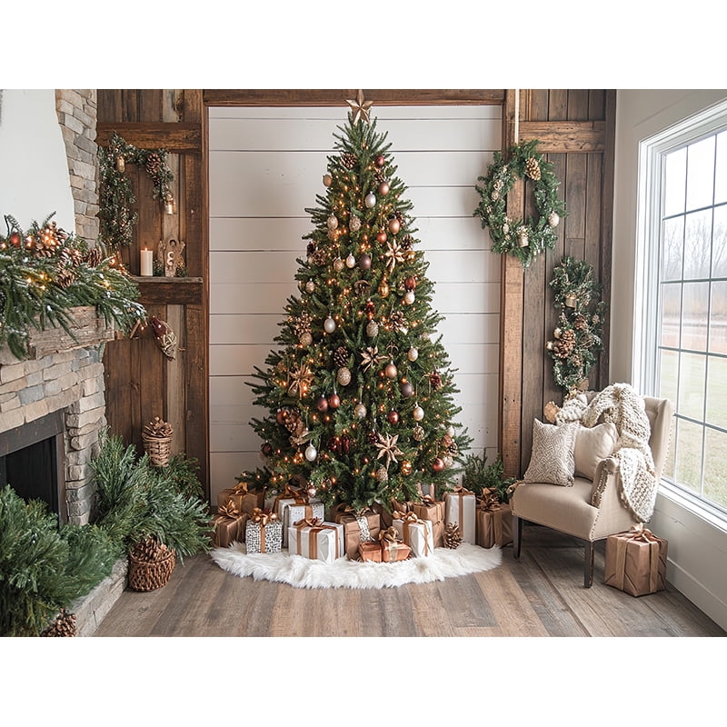Christmas Tree New Year02 Theme Photography Backdrops Props Aesthetic