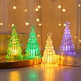 thumbnail image 1 of Christmas Tree Night Light Decoration Mini Xmas Tree Decorative Lamp Battery Powered 3D Tree LED Table Light Home Office Holiday Party Ornament, 1 of 7