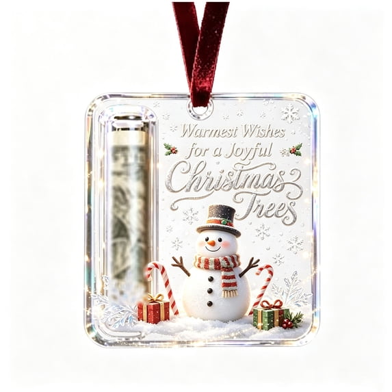 Christmas Tree Novel Style Money Holder Ornament Fun Cash Gift Pendant Random Cord