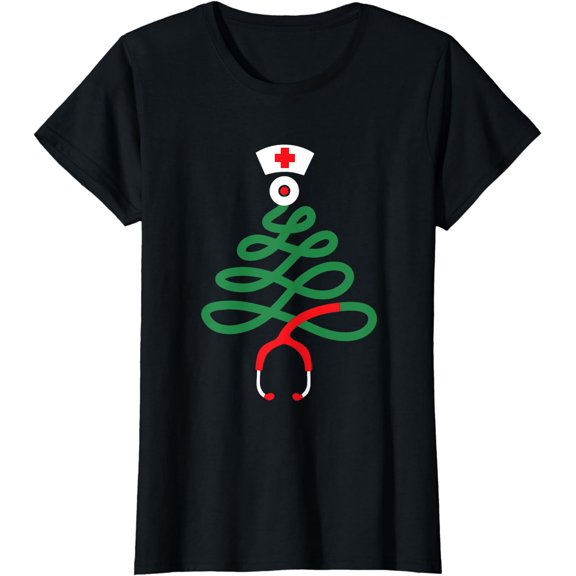 Christmas Tree Nursing Shirt Funny Nurse RN LPN Squad Gift T-Shirt