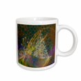 thumbnail image 1 of 3drose, Christmas Tree of Snowflakes, Green, Gold, Blue, Pink, Abstract Lights, 15oz Mug, 1 of 6
