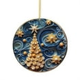 thumbnail image 1 of Christmas Tree Ornament, Acrylic Pendant Decoration, Navy Blue and Gold Christmas Hanging Decoration for Home and Car, Durable and Elegant Acrylic Material, 1 of 3