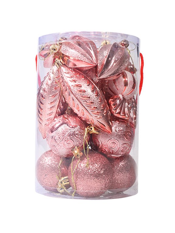 Christmas Tree Ornament Balls-Glitter Decorated Xmas Ball