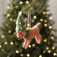 thumbnail image 1 of Christmas Tree Ornament Golden Retriever Dog, Handmade Wool Felt Hanging Decoration, Cute Pet Lover Gift for Xmas Tree Wreath Holiday Home Decor, 1 of 4