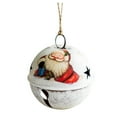 thumbnail image 1 of Christmas Tree Ornament Metal Rustic Jingle Bell Hanging Ornaments With Snowman Santa, Decorative Sleigh Bells Winter Decor, Xmas Holiday Decoration For Home Tree, Wreath, Garland, 1 of 9
